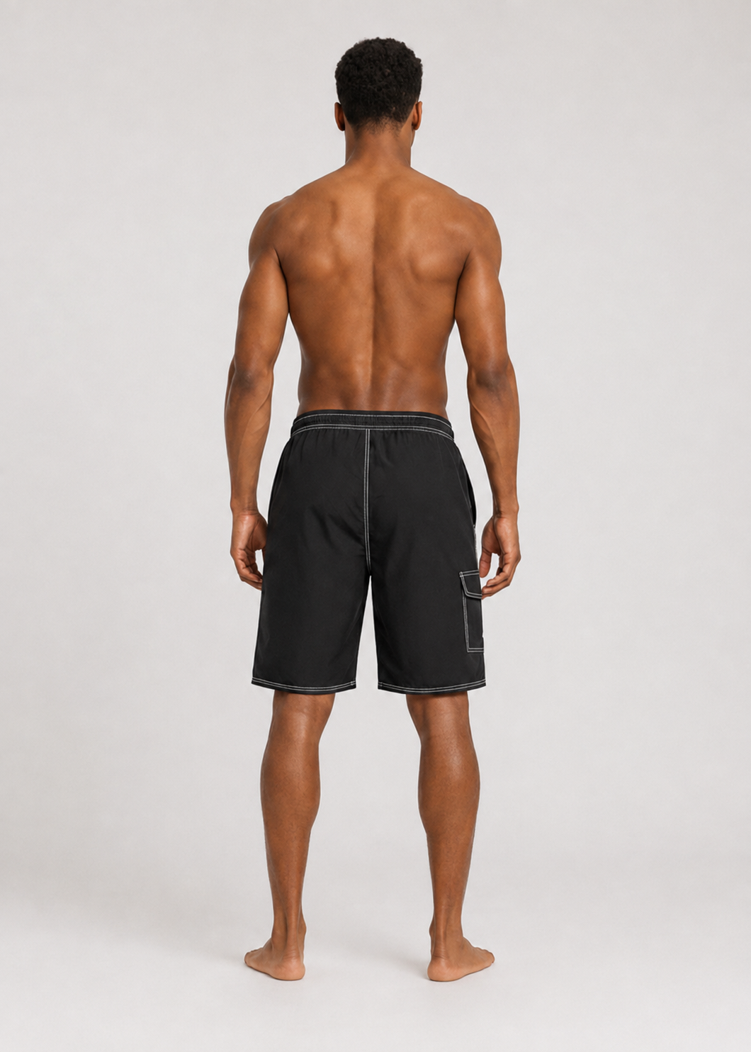 Quick Dry Cargo Swim Shorts Black
