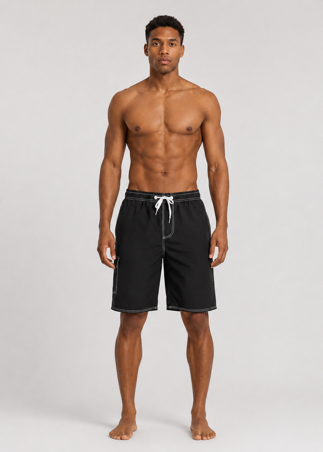 Quick Dry Cargo Swim Shorts Black