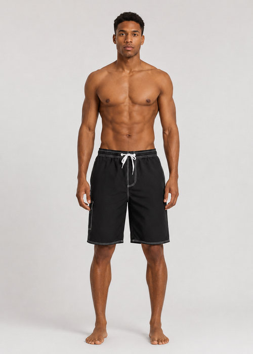 Quick Dry Cargo Swim Shorts Black