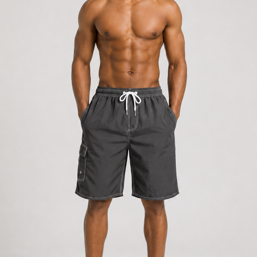 Quick Dry Cargo Swim Shorts Grey