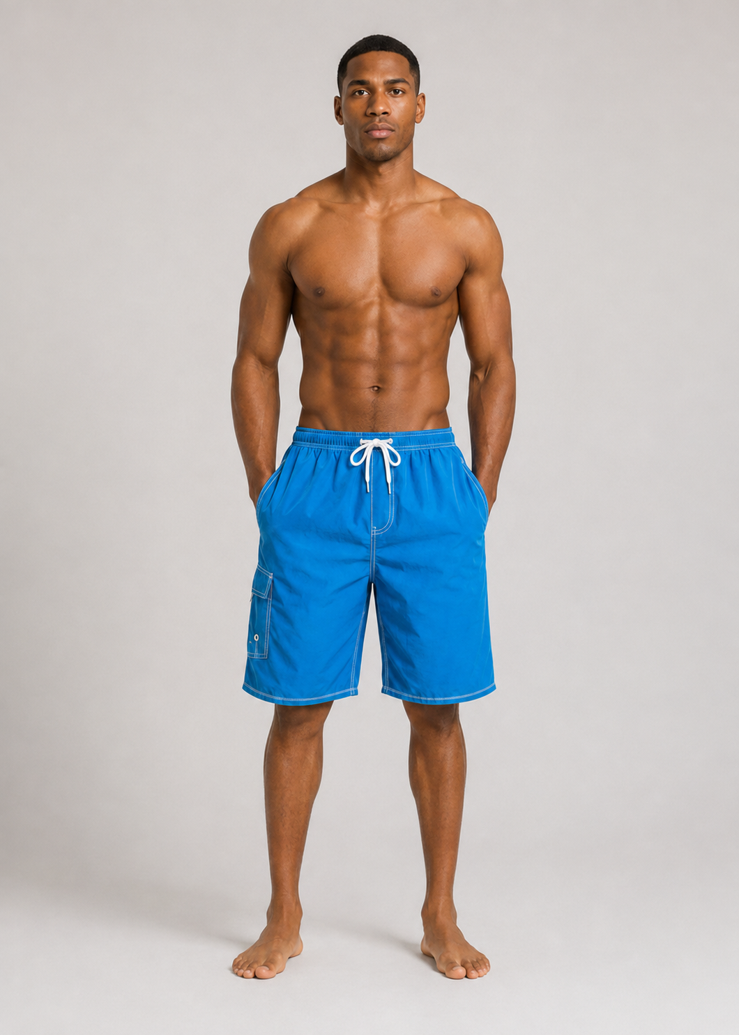 Quick Dry Cargo Swim Shorts Blue