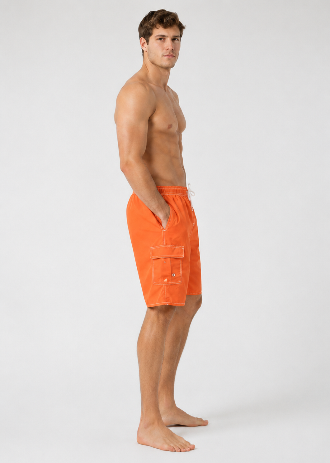Quick Dry Cargo Swim Shorts Orange