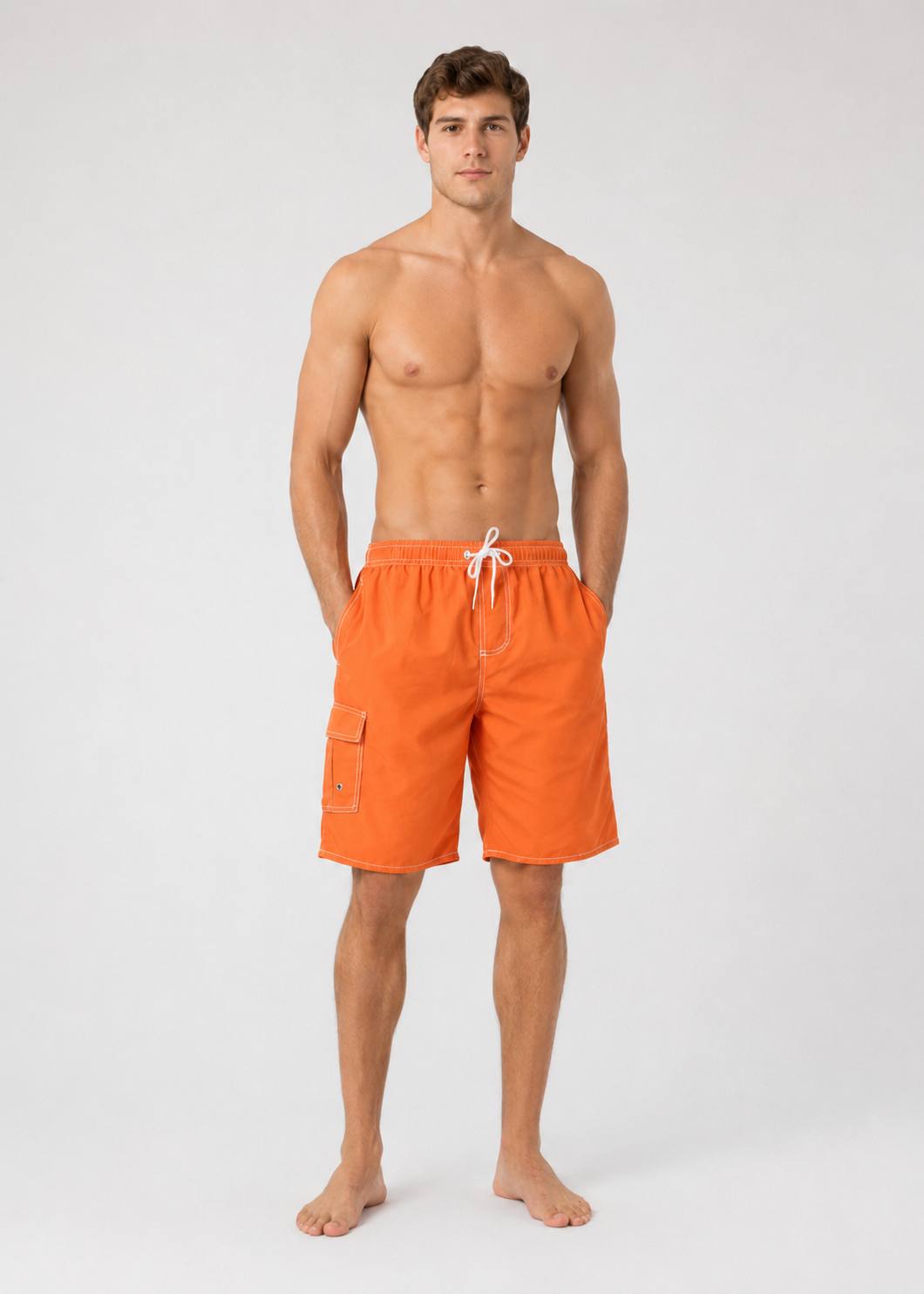 Quick Dry Cargo Swim Shorts Orange