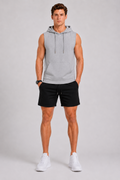 Cut Off Hoodie Muscle Tank Light Grey