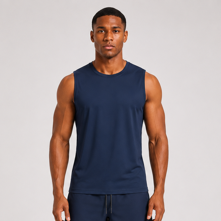 Quick Dry UPF Crew Neck Tank Navy