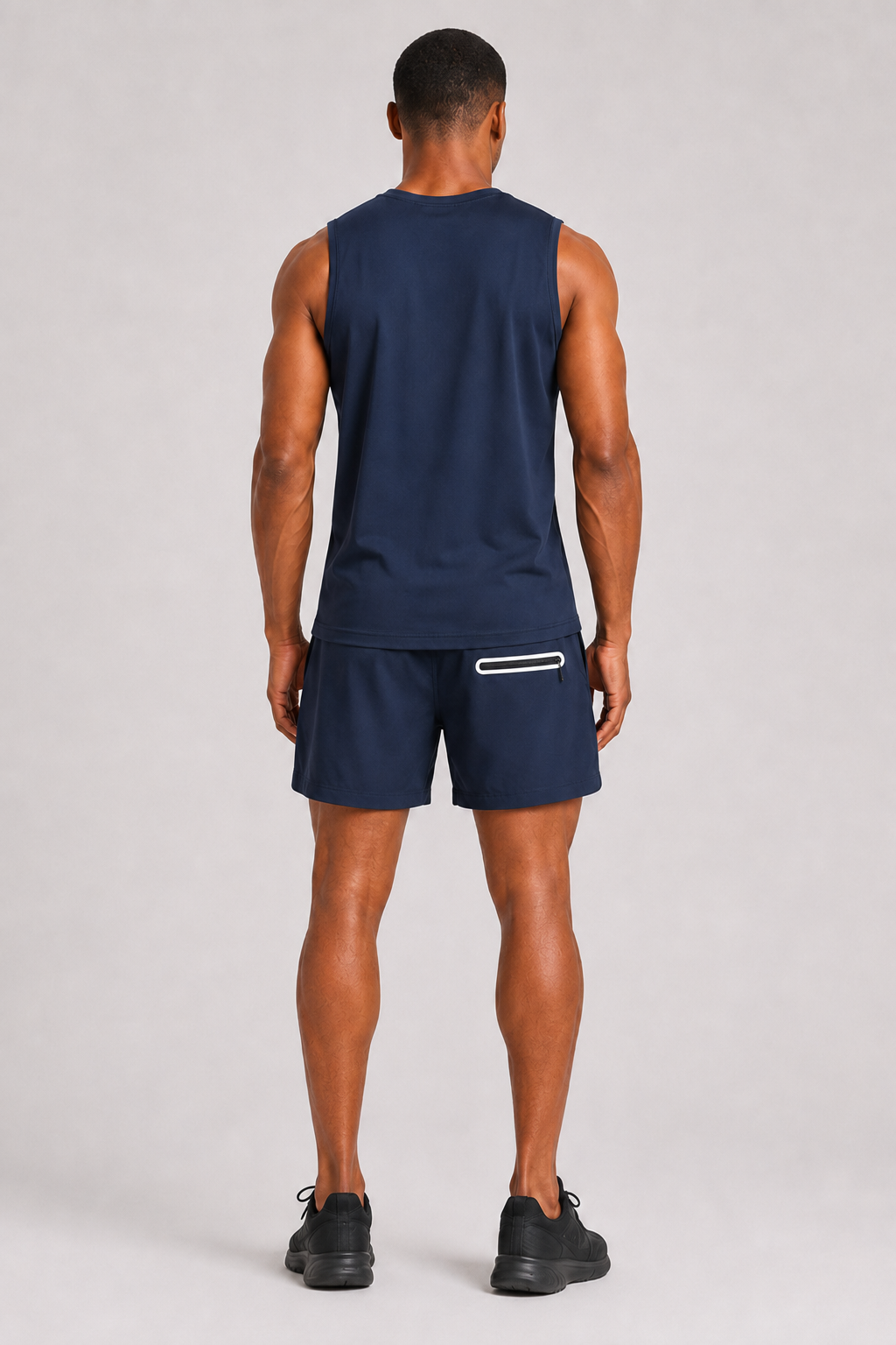 Quick Dry UPF Crew Neck Tank Navy