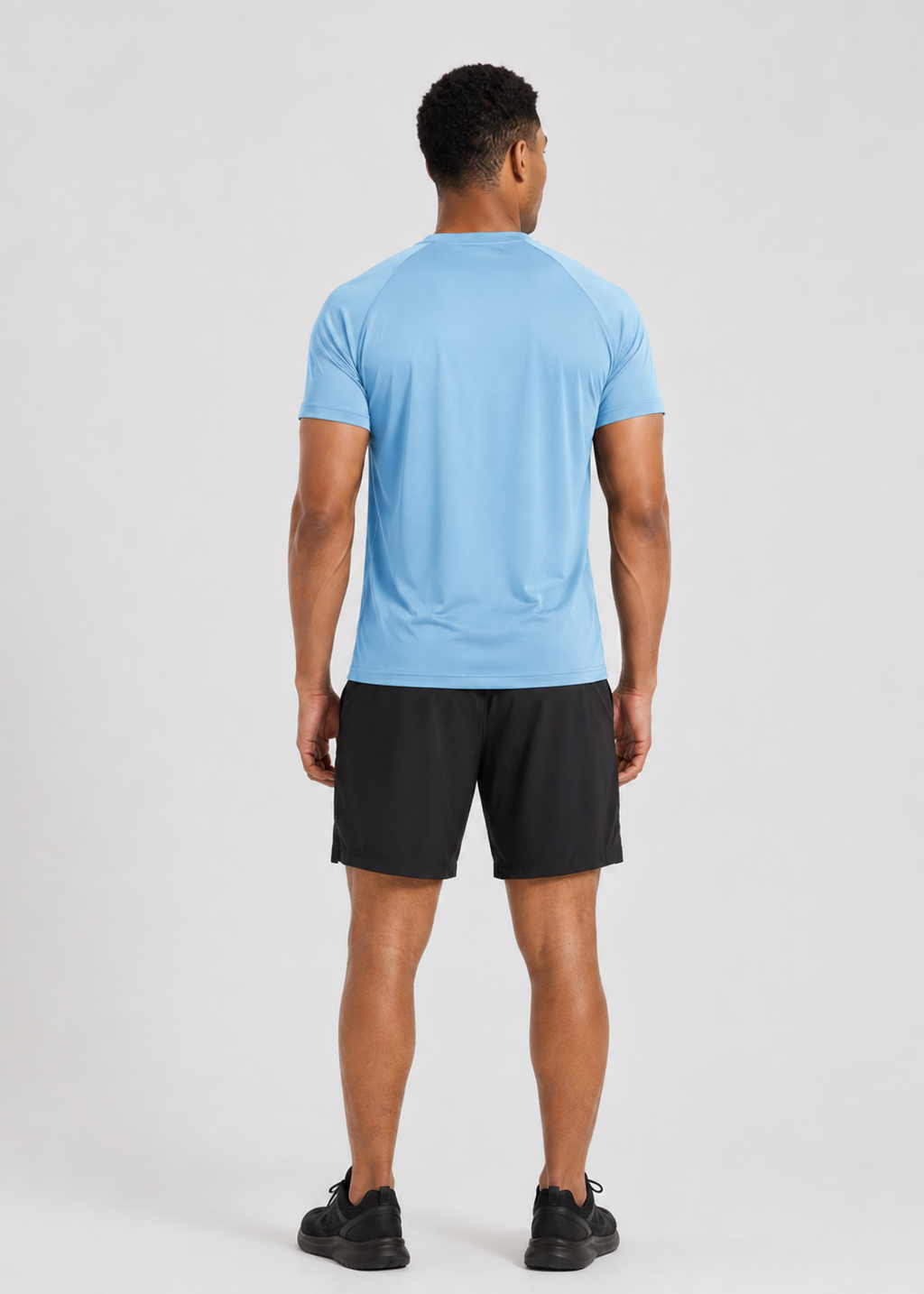 Quick Dry Moisture Wicking Crew Tee Sky Blue