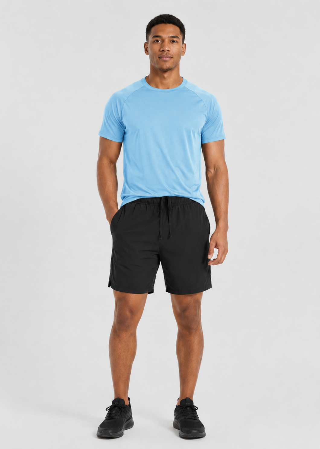 Quick Dry Moisture Wicking Crew Tee Sky Blue