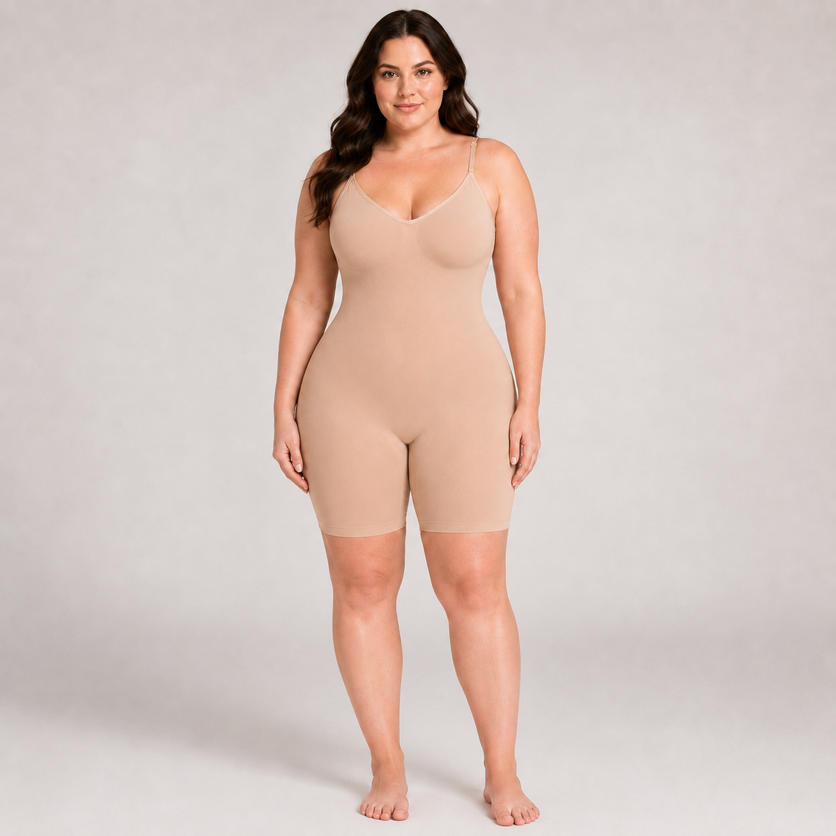 Tummy Control Seamless Shaping Bodysuit Beige
