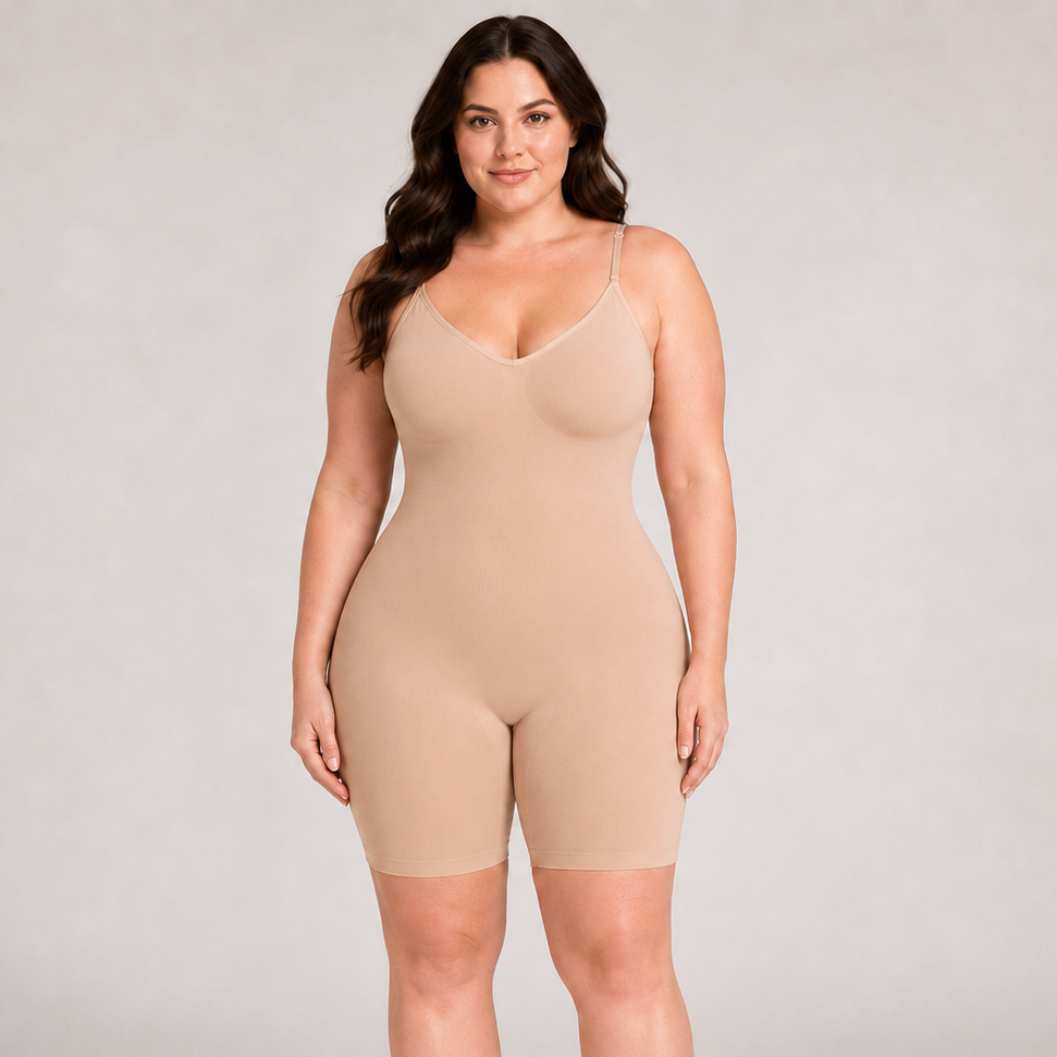 Tummy Control Seamless Shaping Bodysuit Beige