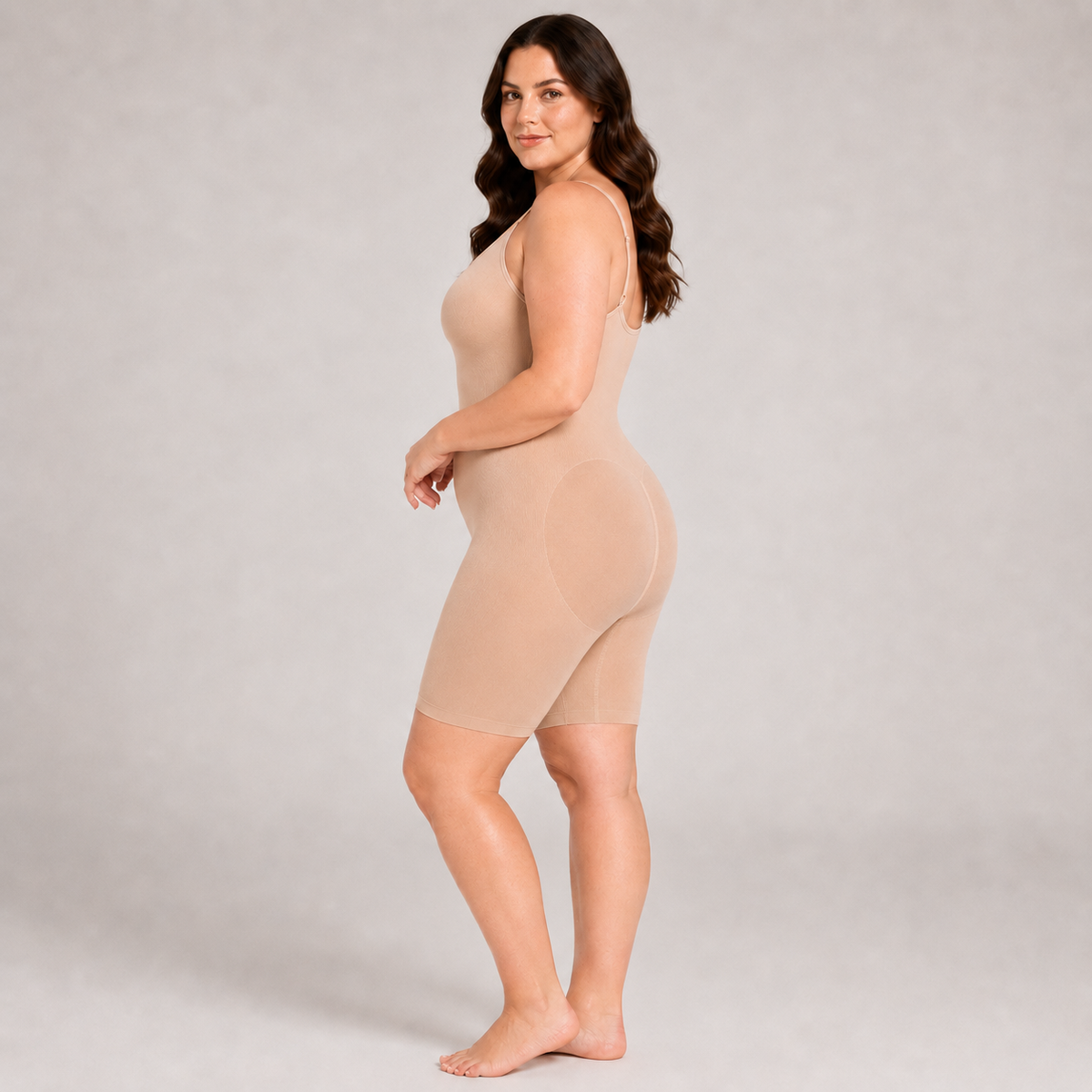 Tummy Control Seamless Shaping Bodysuit Beige