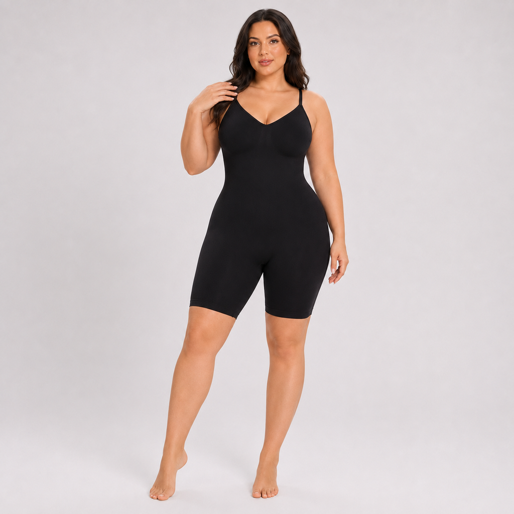 Tummy Control Seamless Shaping Bodysuit Black