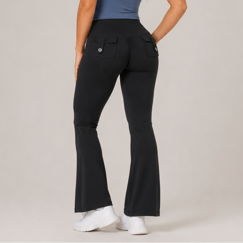Scrunch Booty Flare Leggings Black