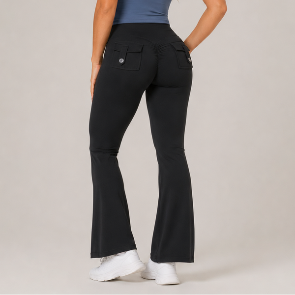 Scrunch Booty Flare Leggings Black