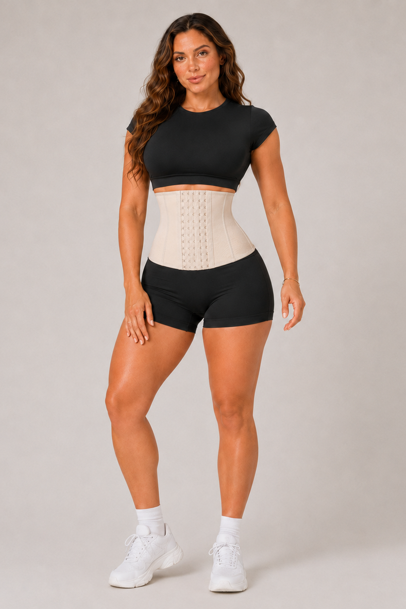 Firm Compression Waist Trainer Corset Beige
