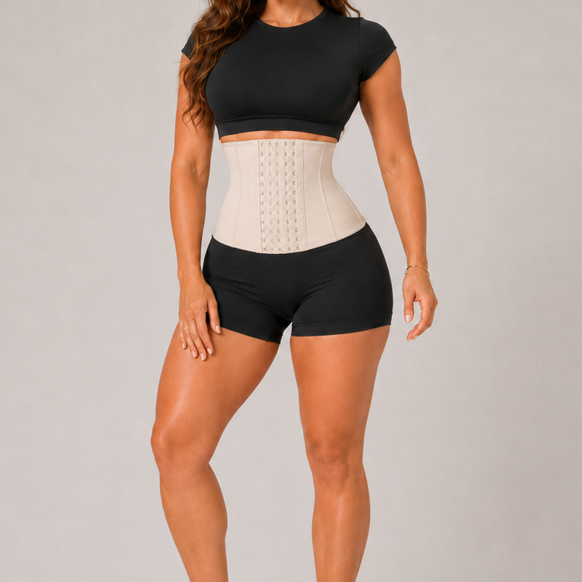Firm Compression Waist Trainer Corset Beige