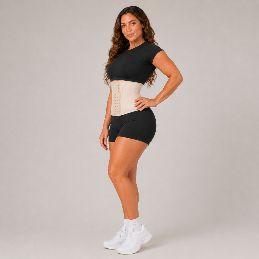 Firm Compression Waist Trainer Corset Beige