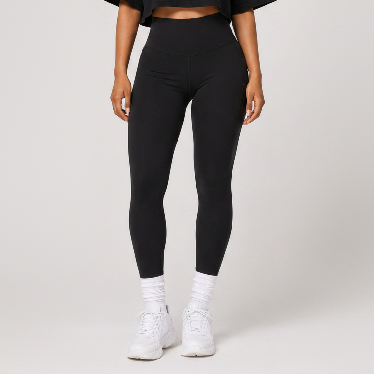 Buttery High Waist Yoga Leggings Black