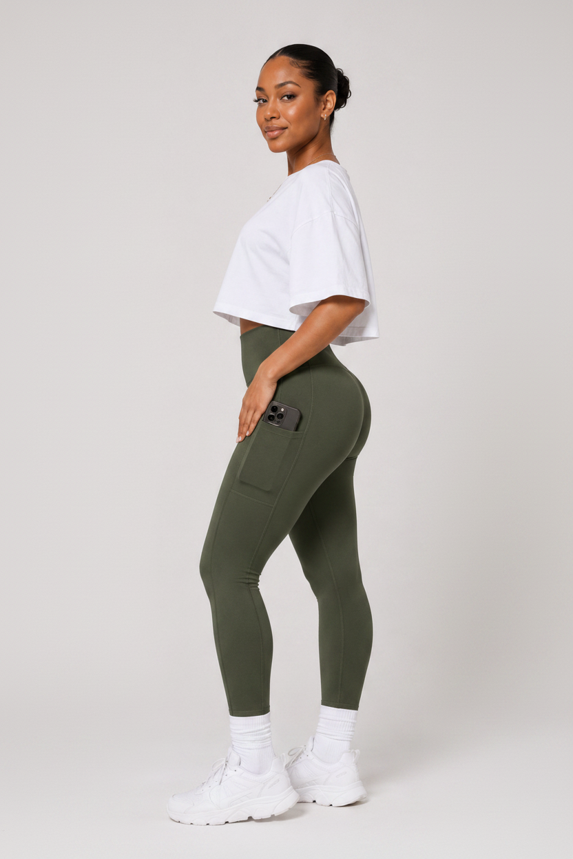 Relaxed Loose Fit Crop Tee White