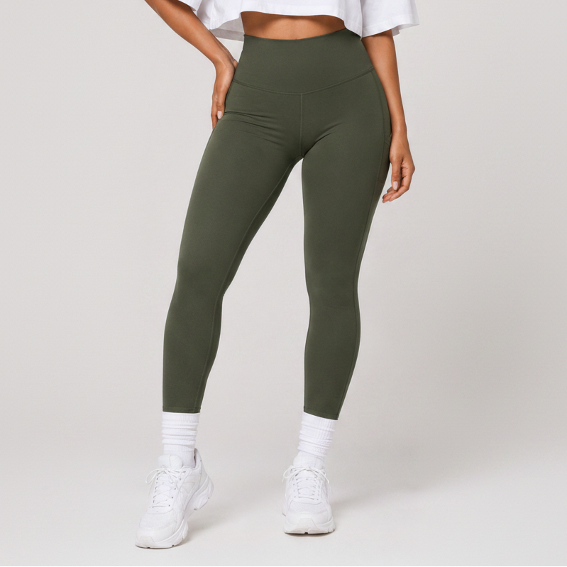Buttery High Waist Yoga Leggings Green