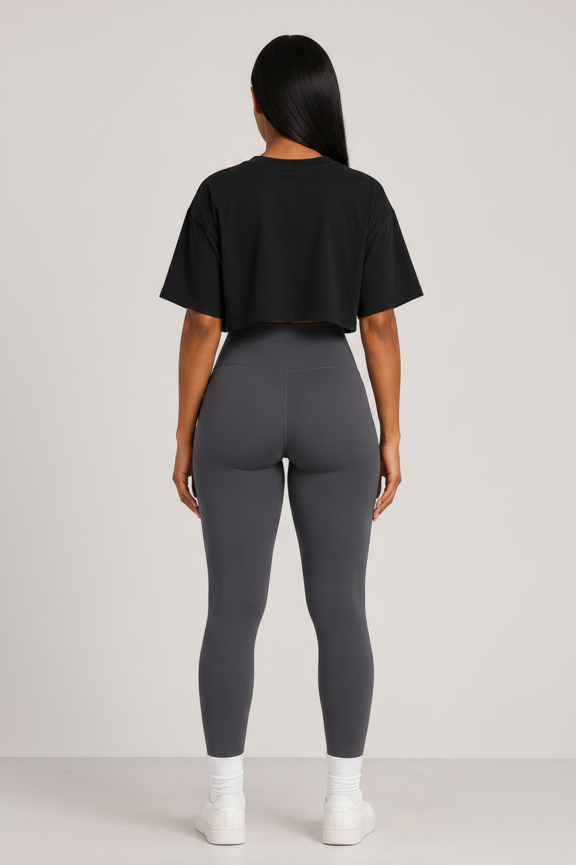 Tummy Control High Waist Leggings Grey