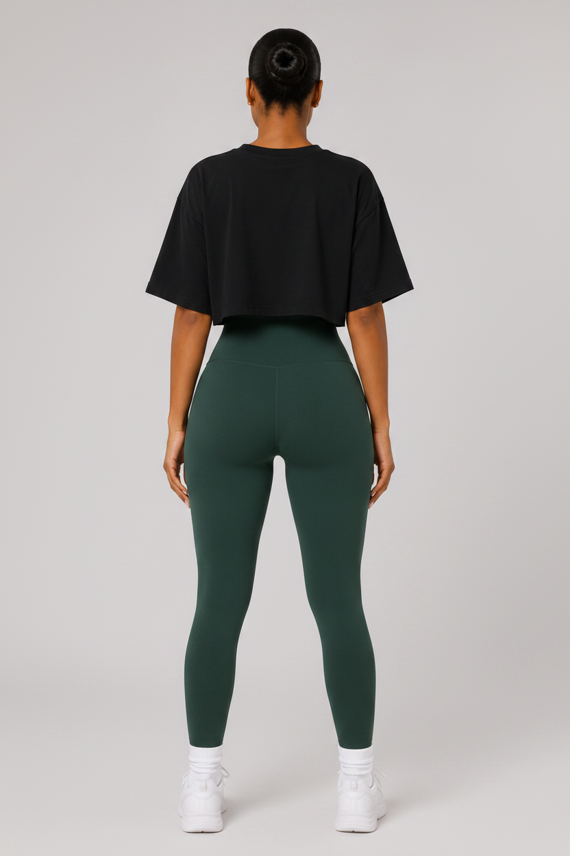 Tummy Control High Waist Leggings Green