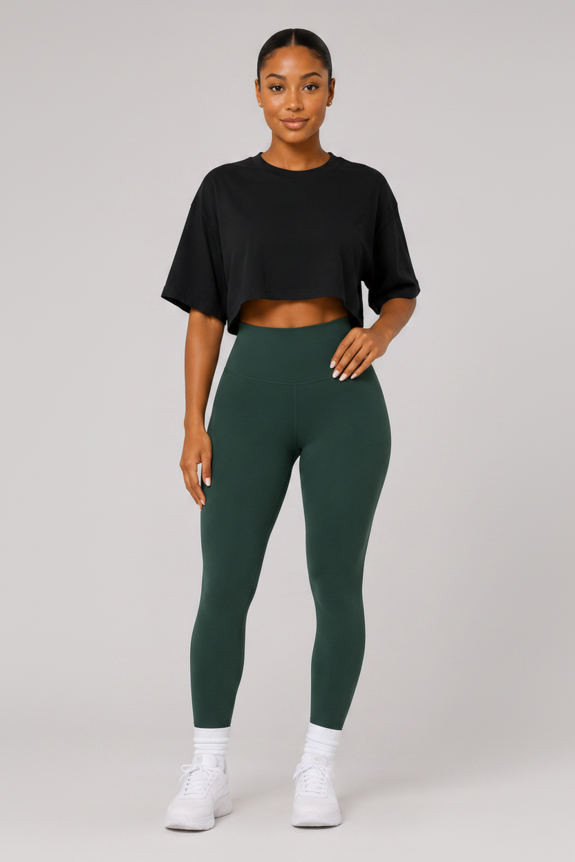 Tummy Control High Waist Leggings Green