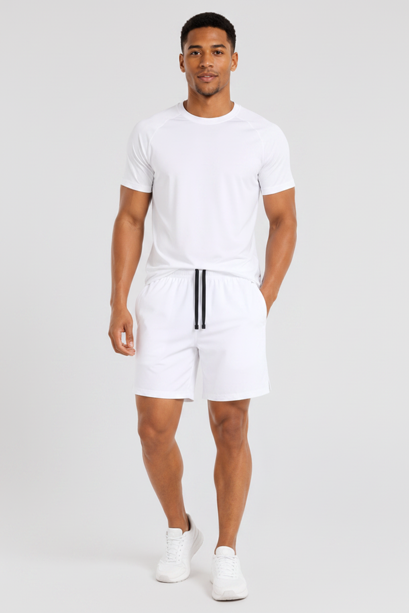 Quick Dry Moisture Wicking Crew Tee White