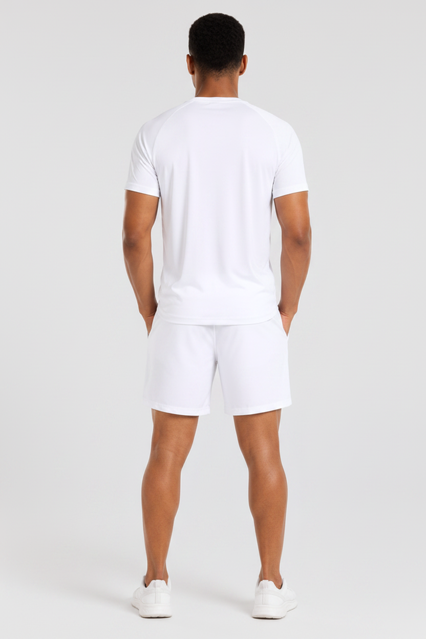 Quick Dry Moisture Wicking Crew Tee White