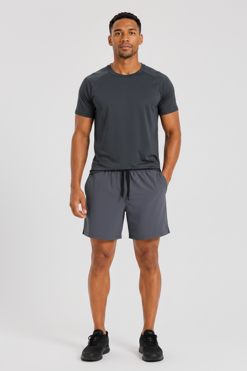 Quick Dry Moisture Wicking Crew Tee Dark Grey