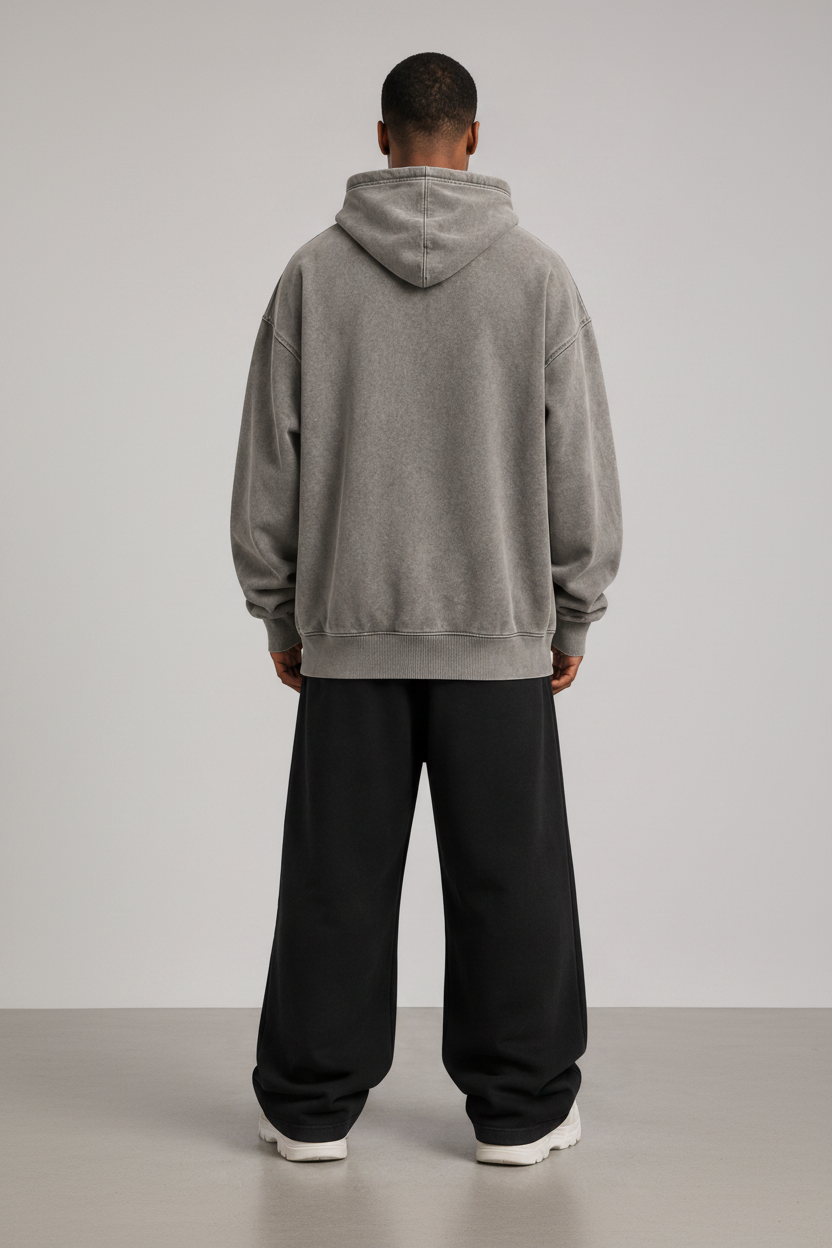 Heavyweight Washed Oversized Hoodie Grey