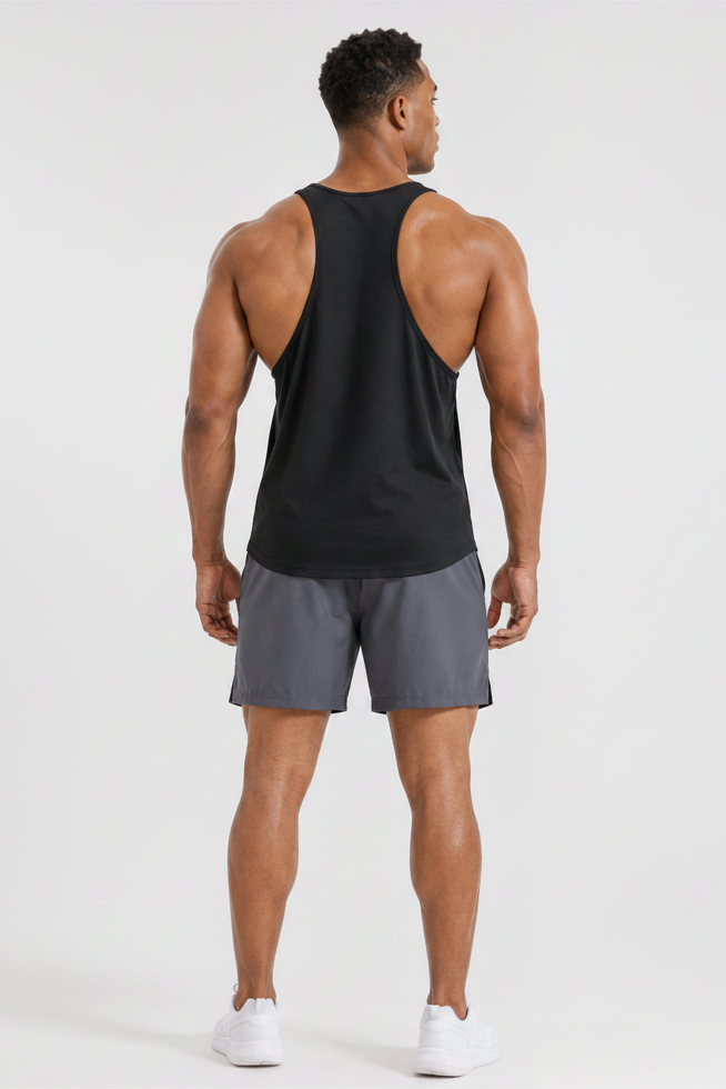 Bodybuilding Loose Stringer Tank Black