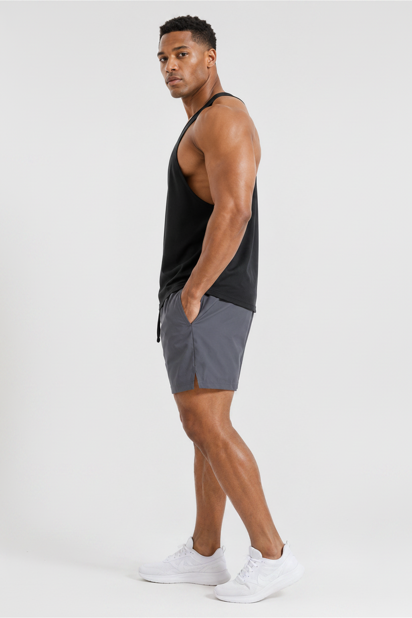 Bodybuilding Loose Stringer Tank Black