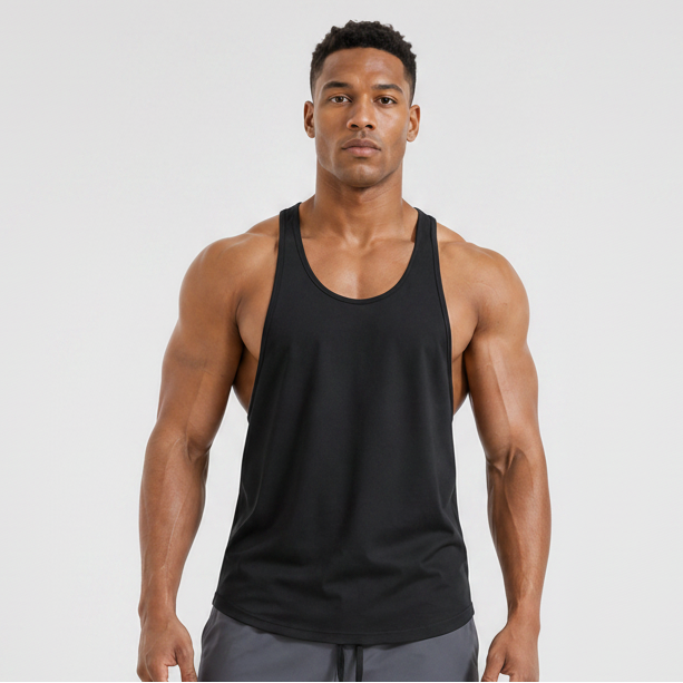 Bodybuilding Loose Stringer Tank Black