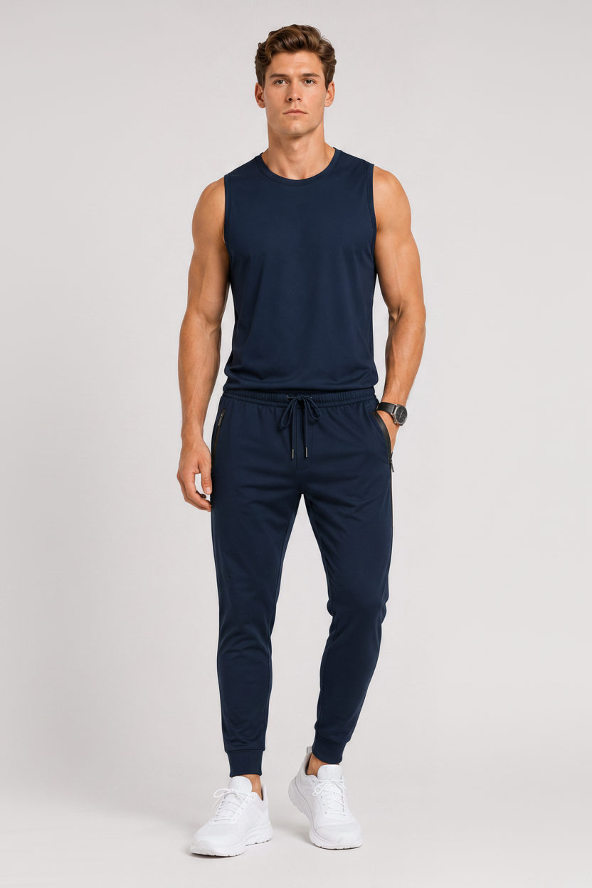 Lightweight Athletic Training Joggers Navy
