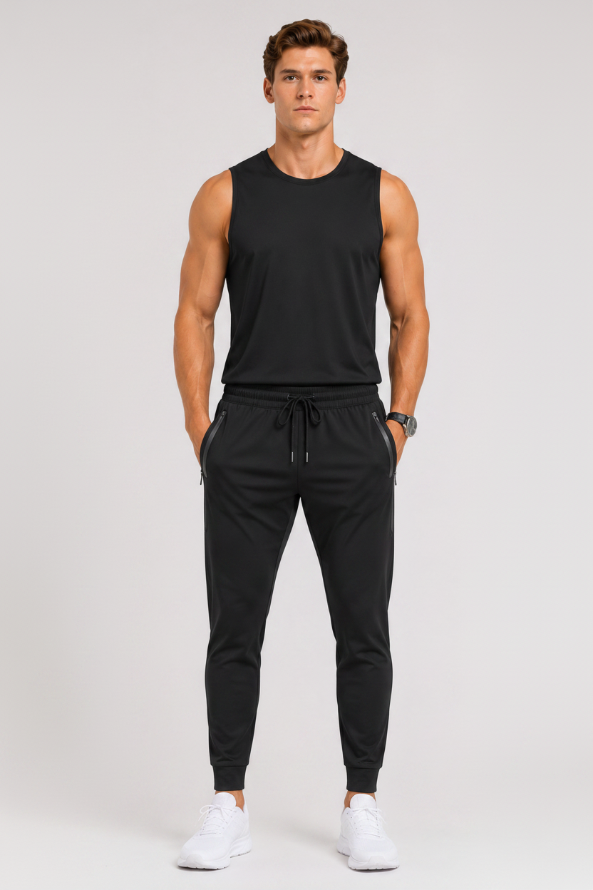 Lightweight Athletic Training Joggers Black