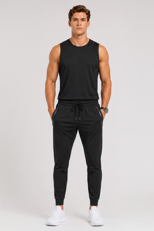 Lightweight Athletic Training Joggers Black