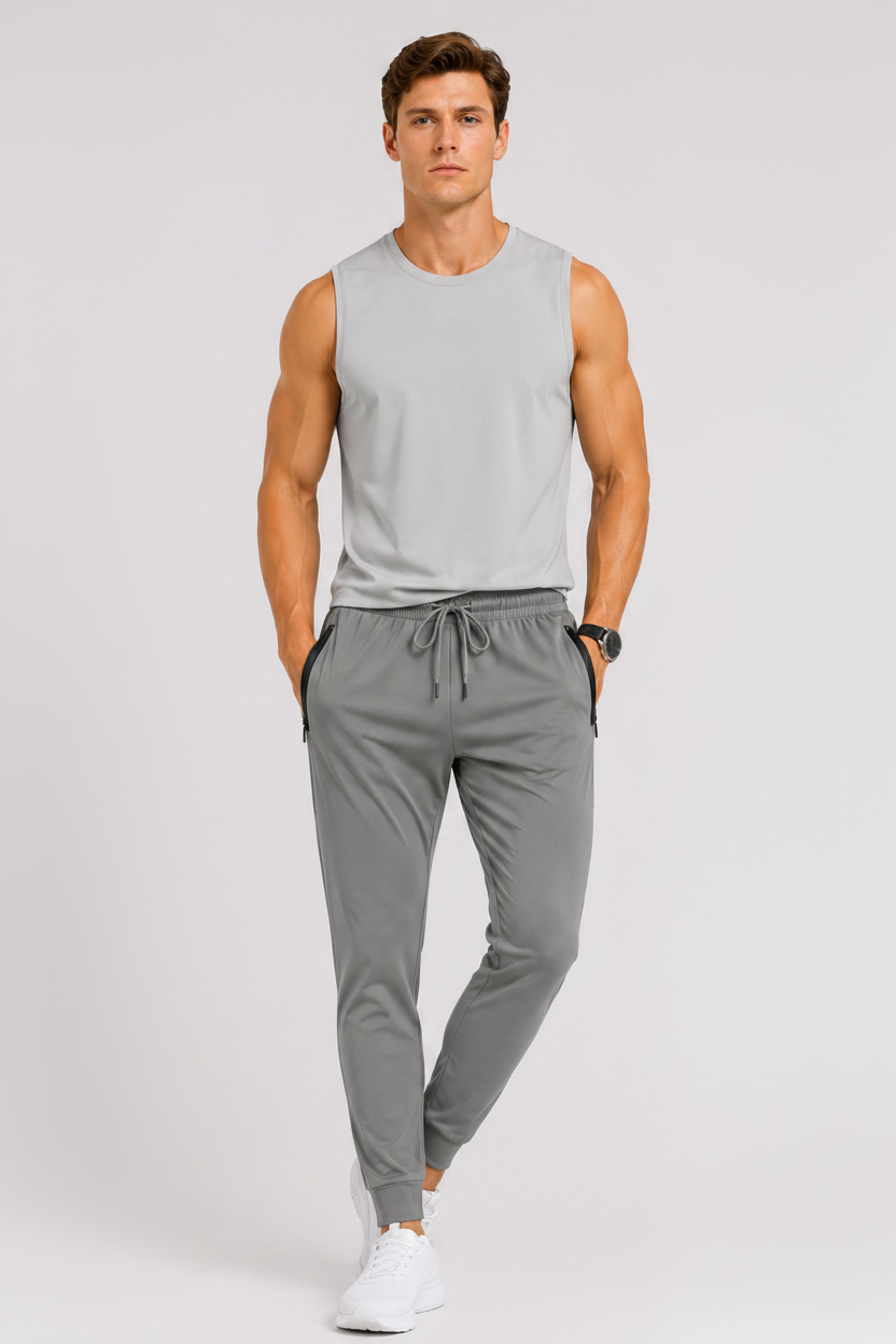 Lightweight Athletic Training Joggers Grey