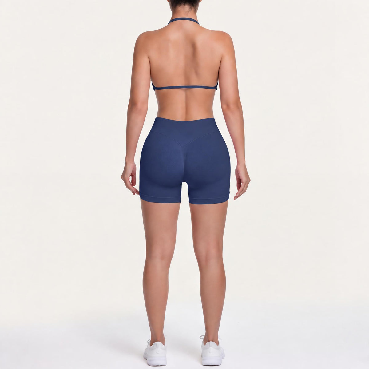Women's Halter Bra & Shorts Training Set Navy