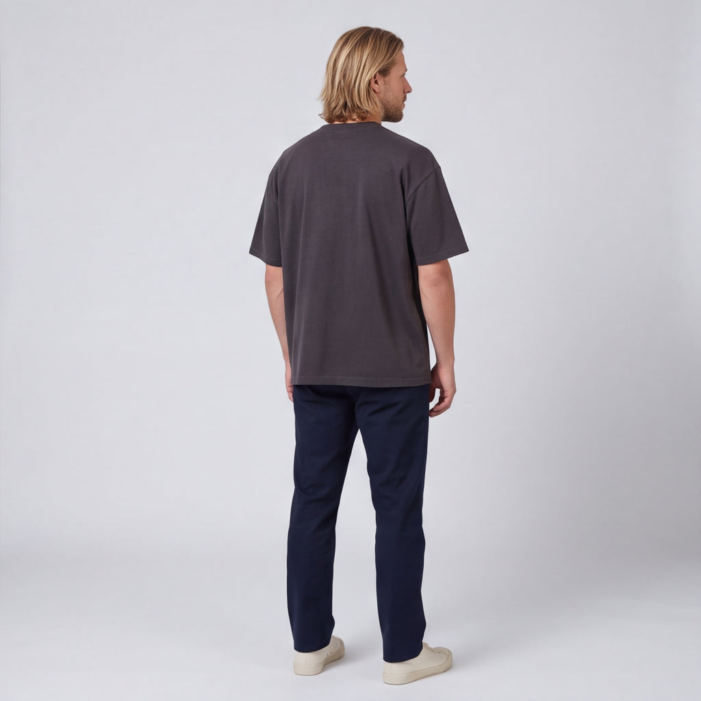 Heavyweight Boxy Cotton Tee Charcoal
