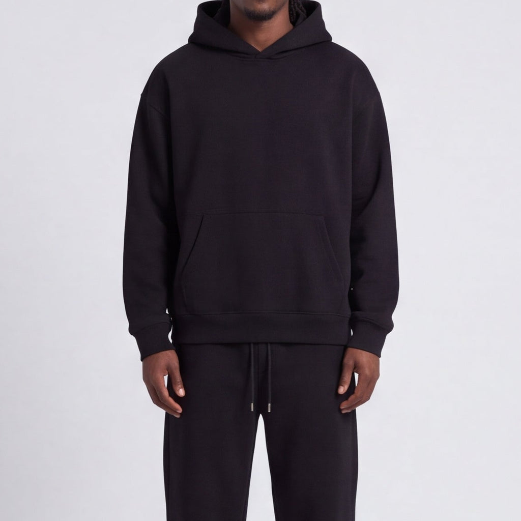 Heavyweight Fleece Pullover Hoodie Black