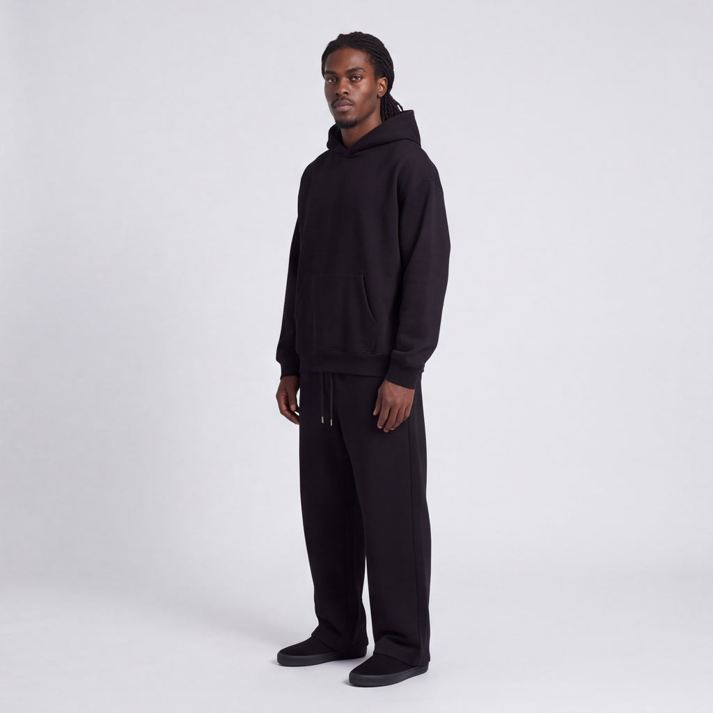 Heavyweight Fleece Pullover Hoodie Black