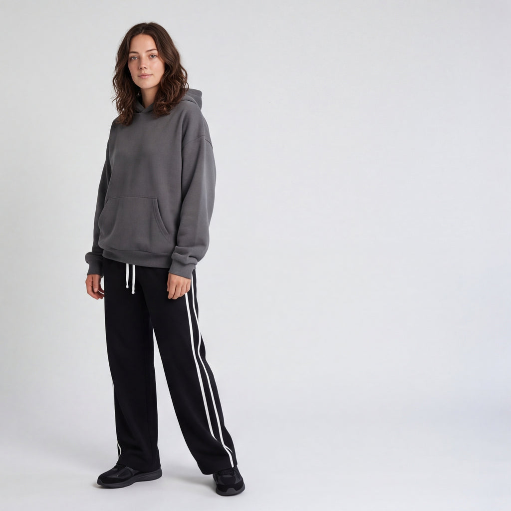Heavyweight Fleece Pullover Hoodie Grey