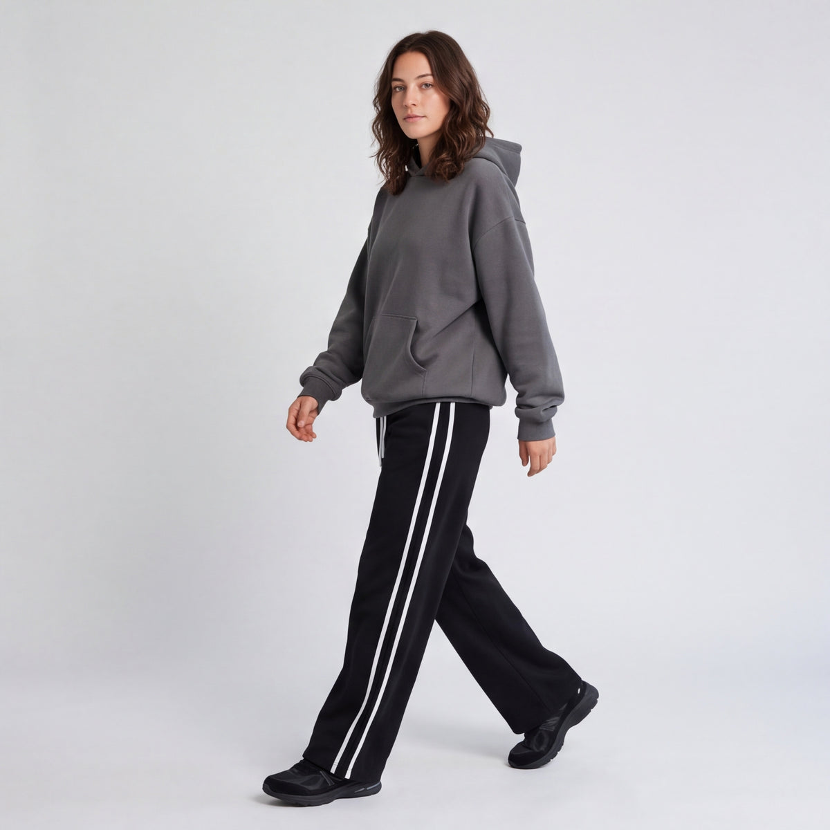 Heavyweight Fleece Pullover Hoodie Grey