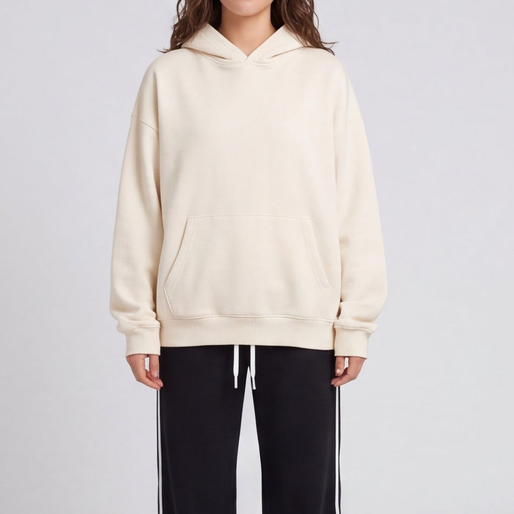 Heavyweight Fleece Pullover Hoodie Apricot