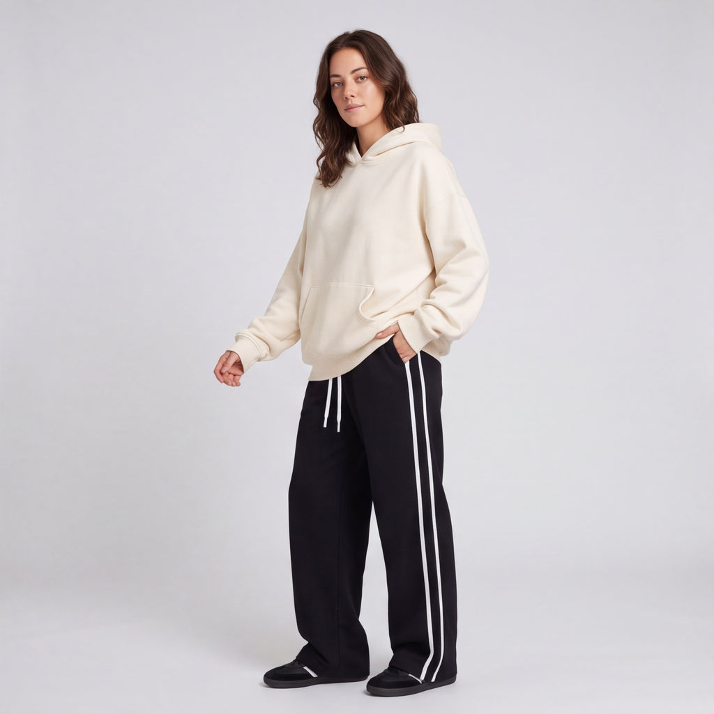 Heavyweight Fleece Pullover Hoodie Apricot