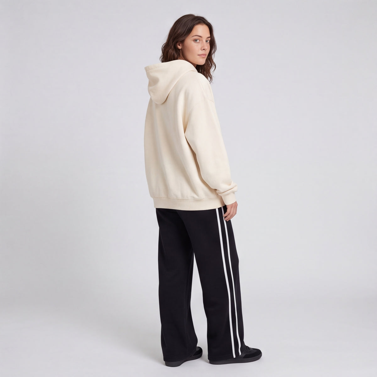 Heavyweight Fleece Pullover Hoodie Apricot