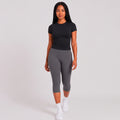 Buttery High Waist Capri Yoga Pants Grey