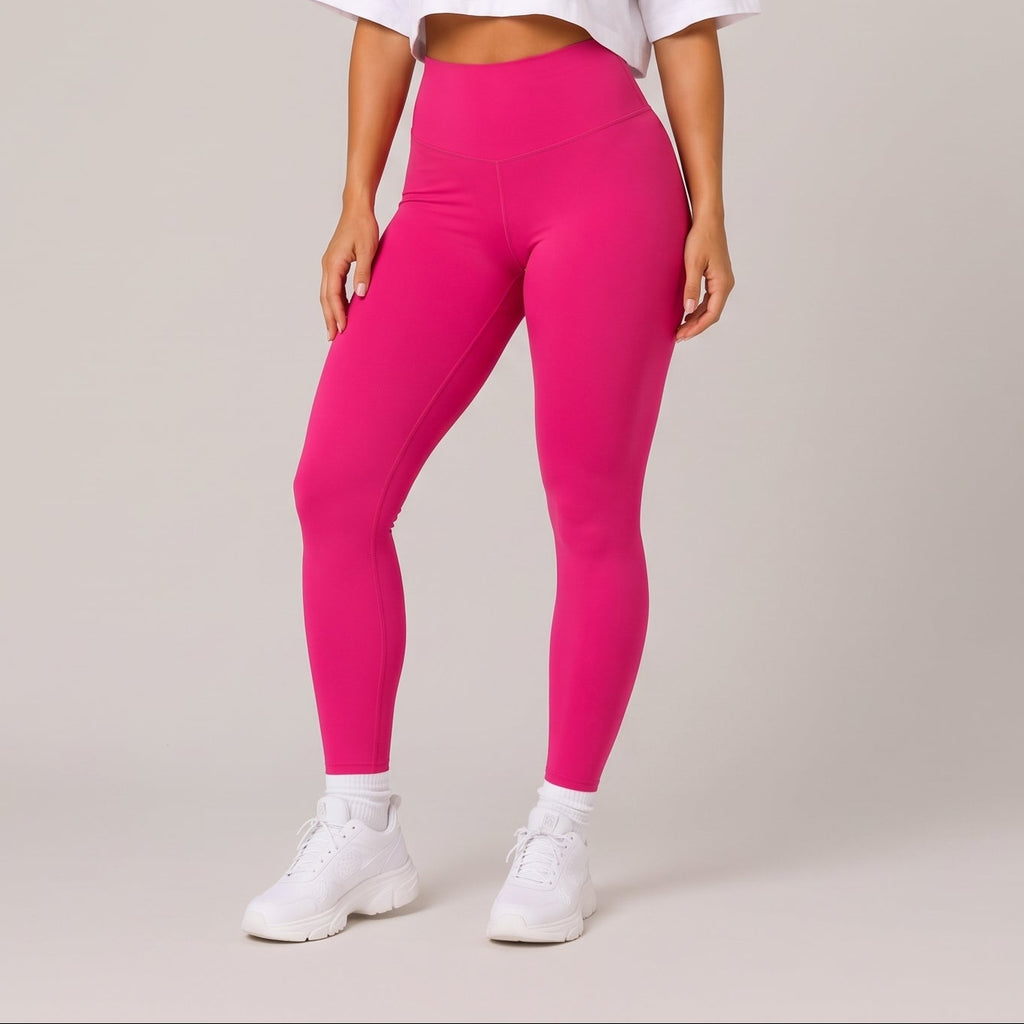 Buttery High Waist Yoga Leggings Hot Pink