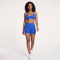 Women's Halter Bra & Shorts Training Set Sapphire Blue